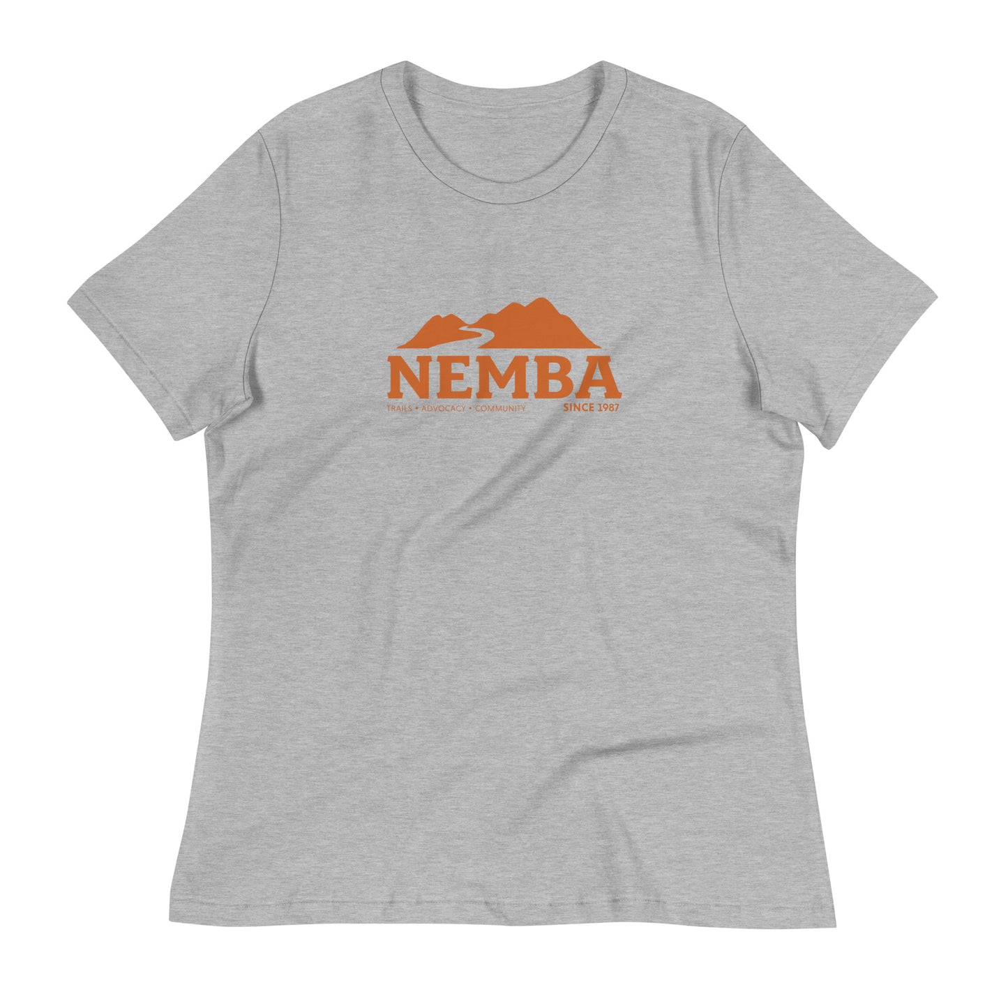 Women's Relaxed T-Shirt, Orange Logo