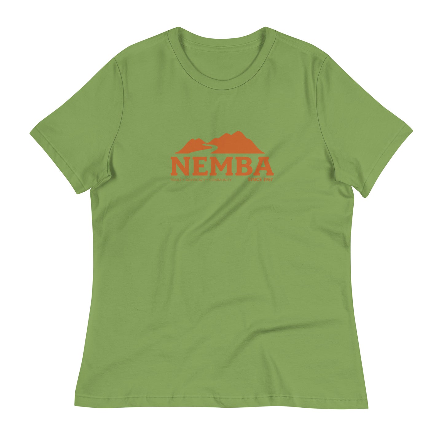 Women's Relaxed T-Shirt, Orange Logo