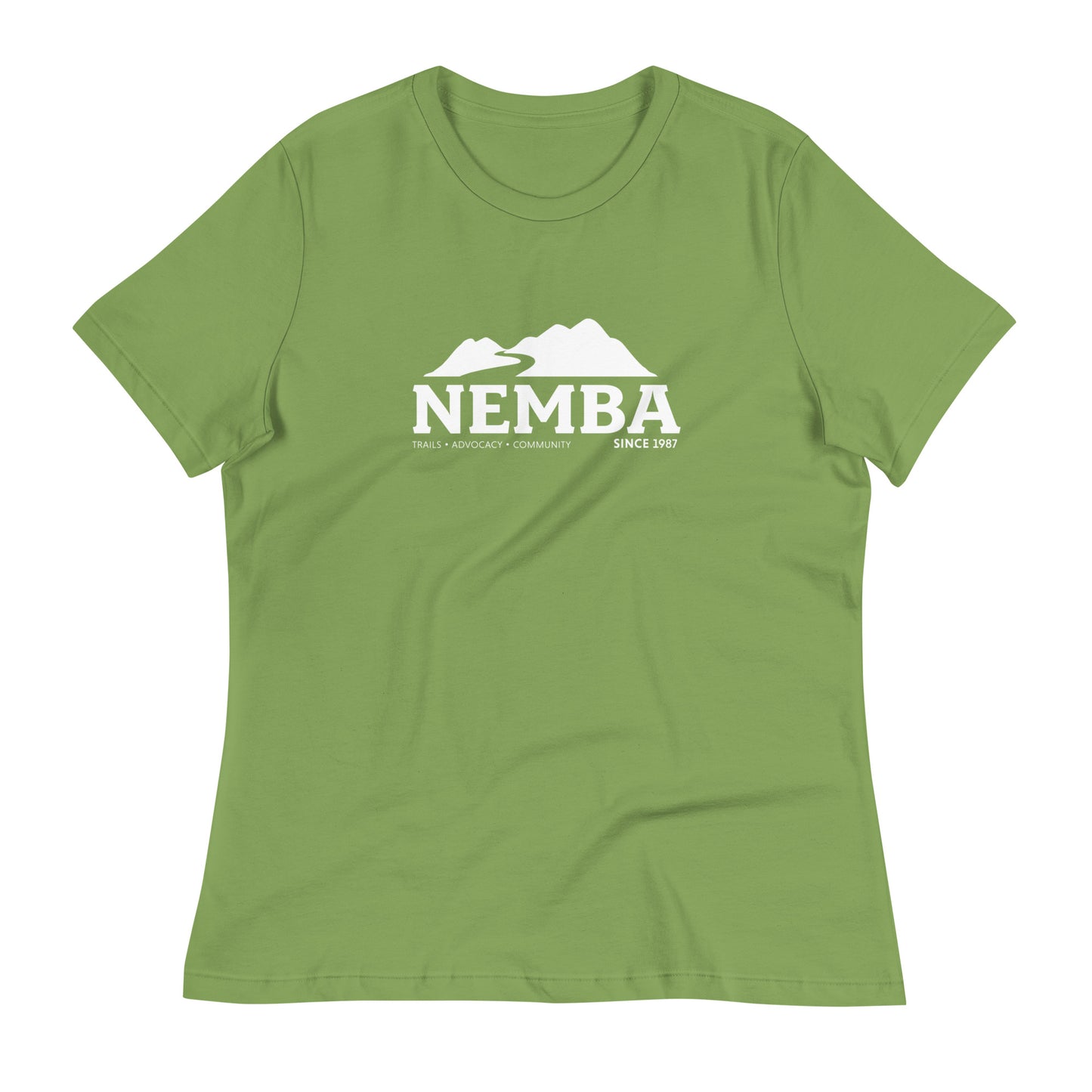 Women's Relaxed T-Shirt, White Logo