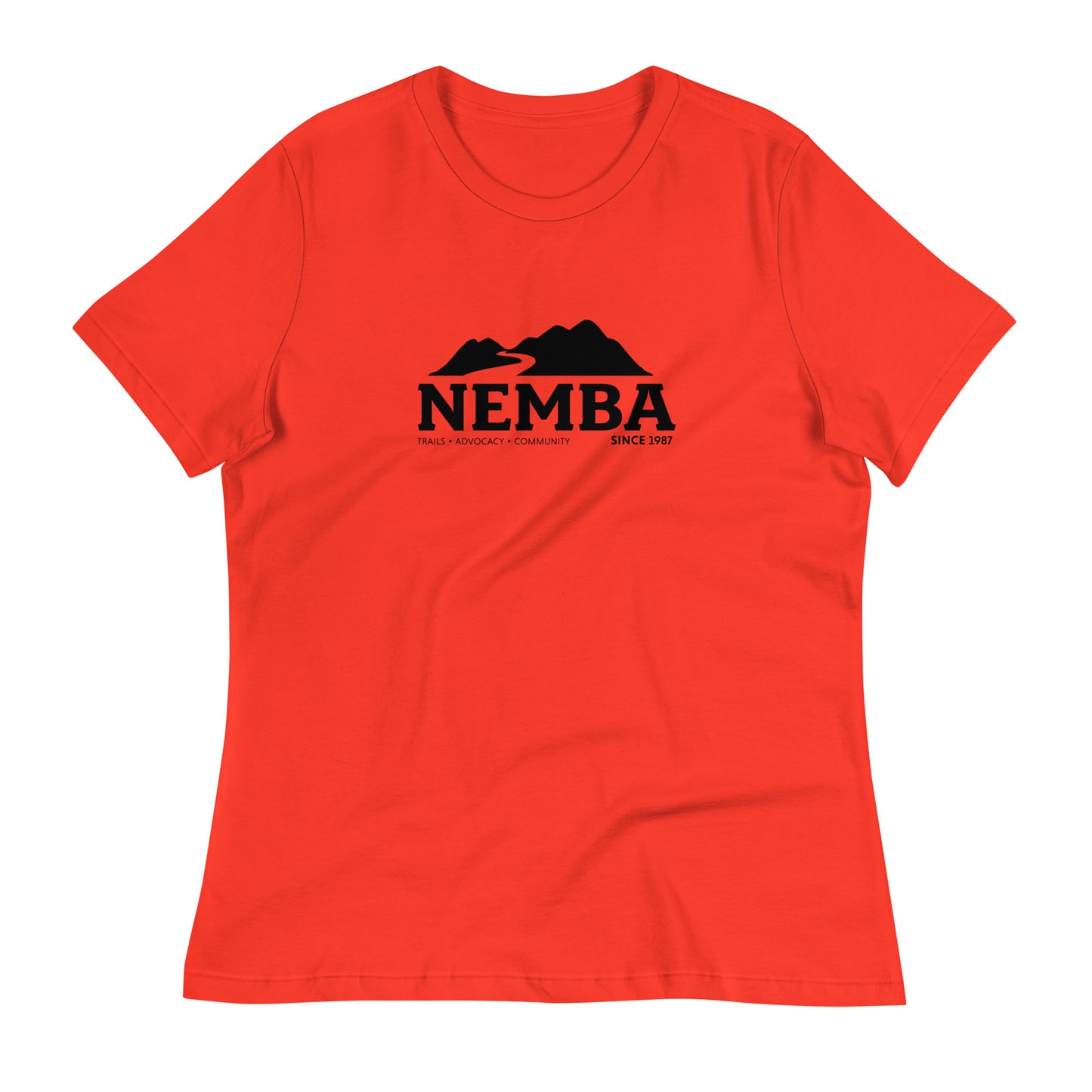 Women's Relaxed T-Shirt, Black Logo