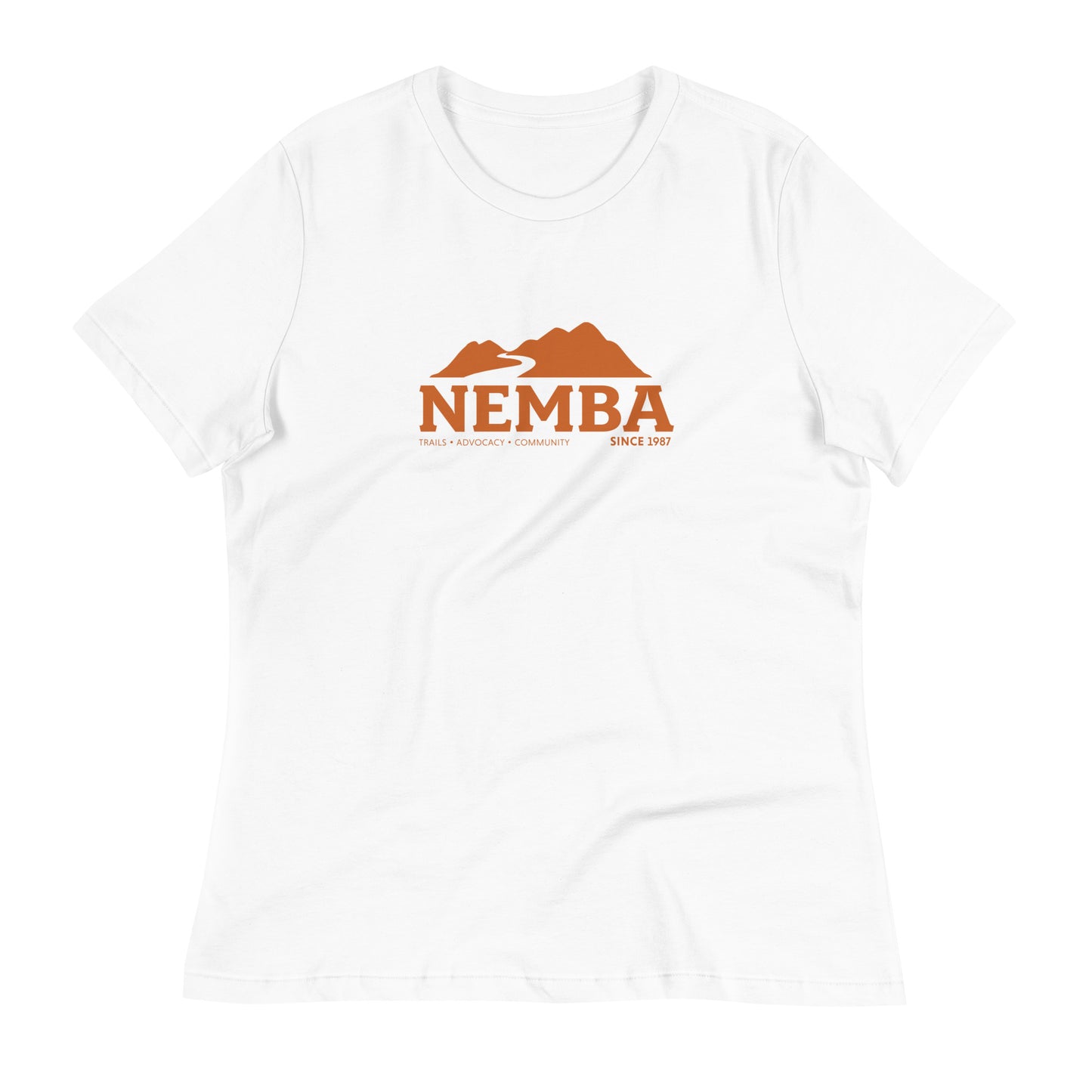 Women's Relaxed T-Shirt, Orange Logo
