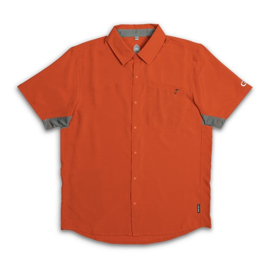 Men's Club Ride Protocol Lightweight Solid Shirt, Orange