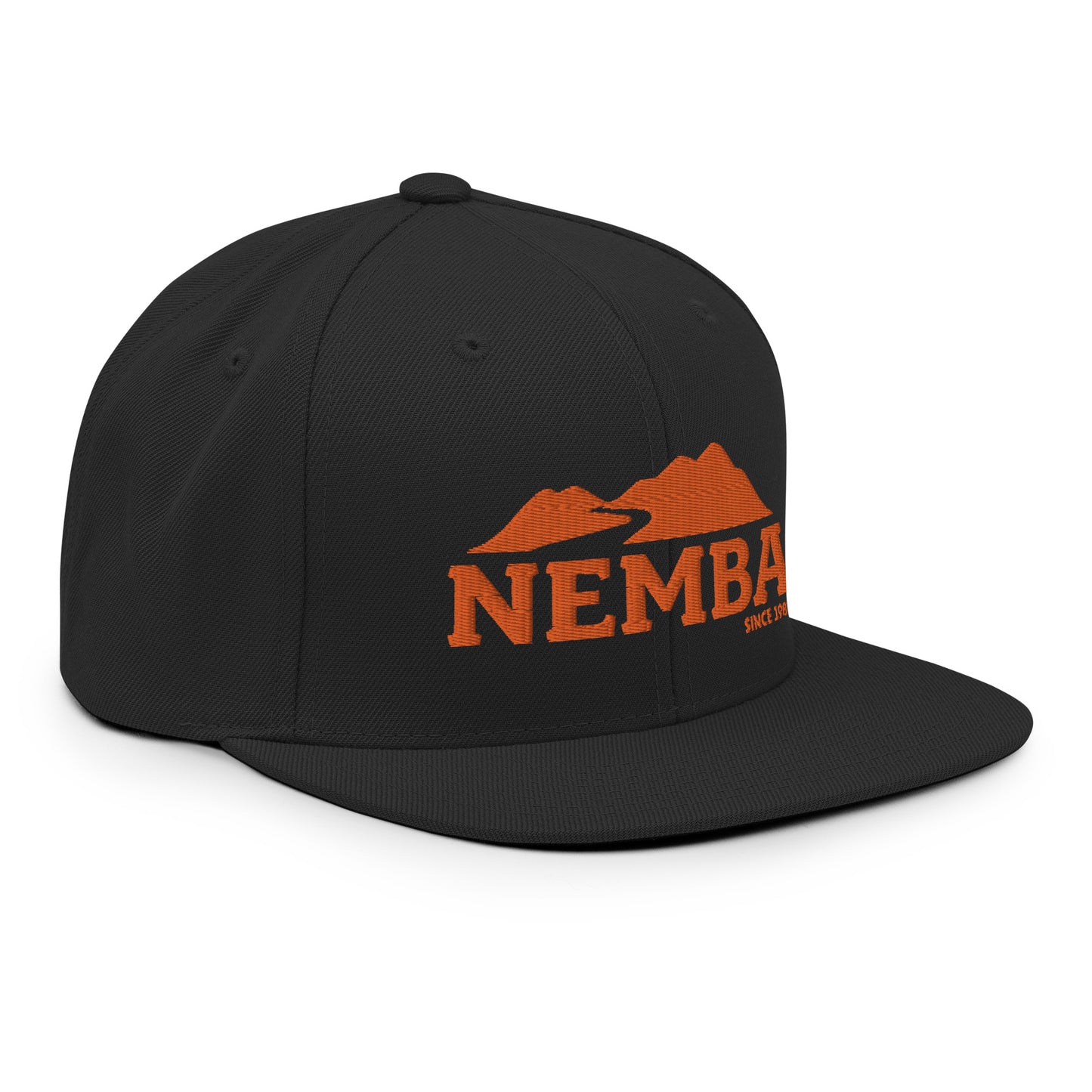 Snapback Hat, Orange Logo