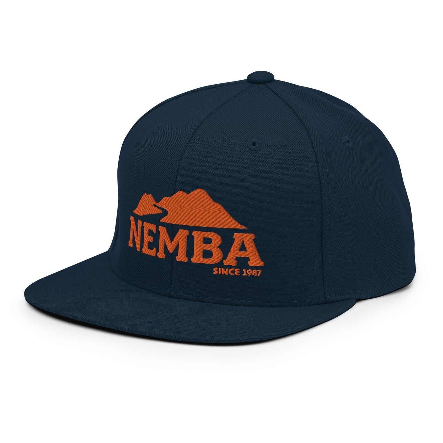 Snapback Hat, Orange Logo