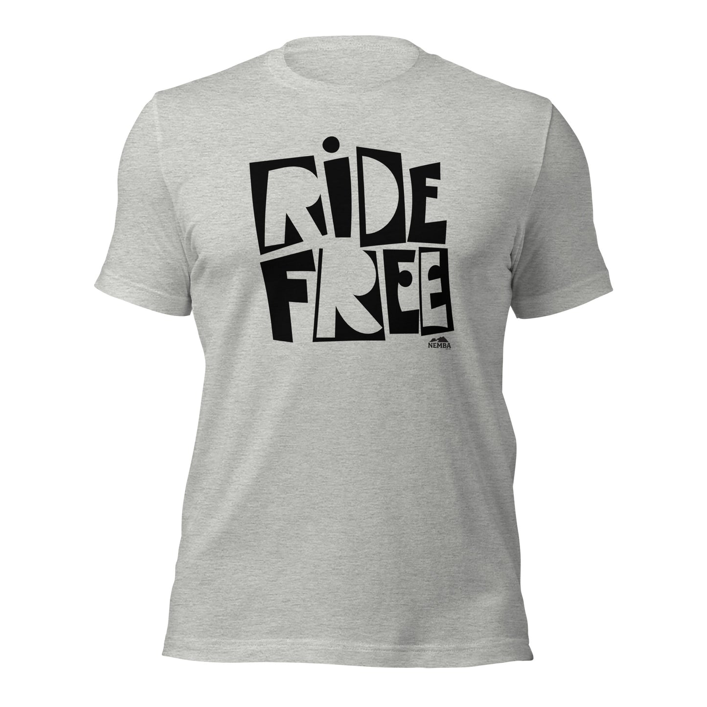 Unisex T-Shirt, Black Ride Free Logo